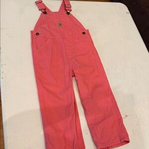Carhartt Pink Overalls with Adjustable Straps size 3T